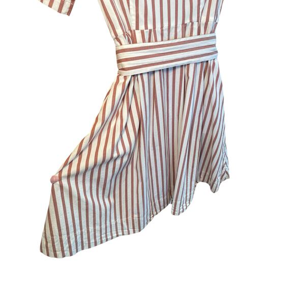 Boden Women 4 Anastasia Shirt Dress‎ Tie Waist Brown Conker/Ivory Button Up - Picture 14 of 17